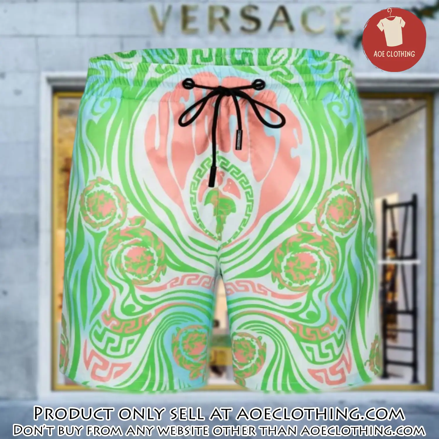 Versace hot 3d luxury all over print shorts pants for men aoe1623547